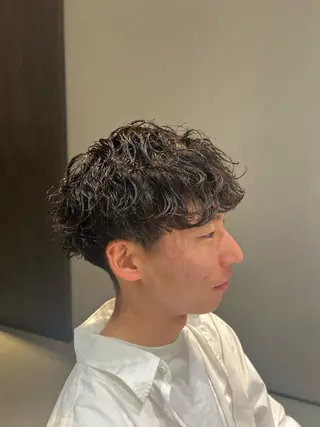 ショート パーマ メンズ 梅田茶屋町メンズ 専門美容師 山元一平のヘアスタイル