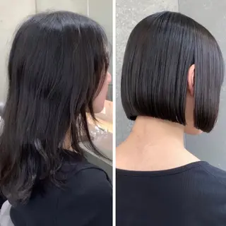 ショート 【髪質改善縮毛✨】 渋谷/ボブ/レンのヘアスタイル