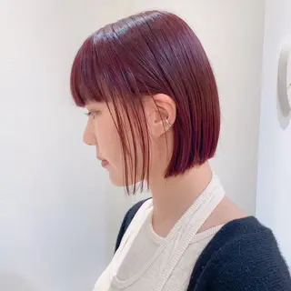 ショート カラー ヘアアレンジ パーマ/暖色/ボブ イワタテ🇰🇷のヘアスタイル