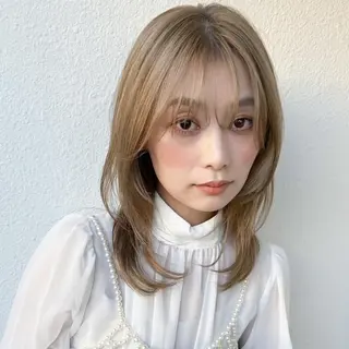 セミロング インナーカラー◆ ダブルカラー◆　上原のヘアスタイル