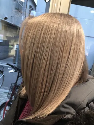 ミディアム カラー pep natsumiのヘアスタイル