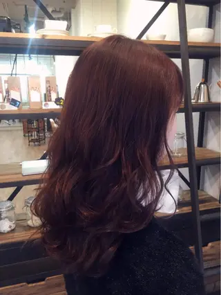 ミディアム セミロング ロング カラー 【mokuオーナー】 ちはるのヘアスタイル