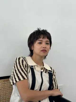 ショート パーマ さとう あやかのヘアスタイル