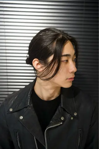 ミディアム パーマ メンズ 渋谷/メンズパーマ/ ブリーチ/冨島佑太のヘアスタイル