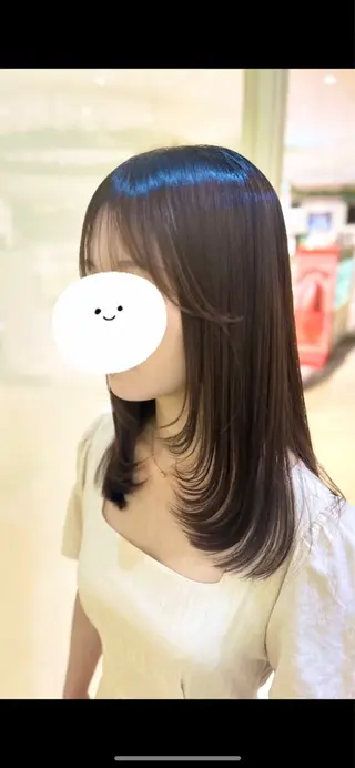 セミロング 縮毛矯正/髪質改善/ 艶髪ササキナツミのヘアスタイル