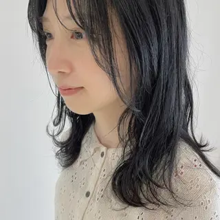 セミロング カラー ヤマモト マイのヘアスタイル