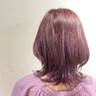 ミディアム カラー 安永 萌花のヘアスタイル