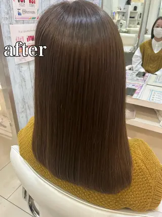 セミロング パーマ 【髪質改善】 美髪/久岡徹也のヘアスタイル