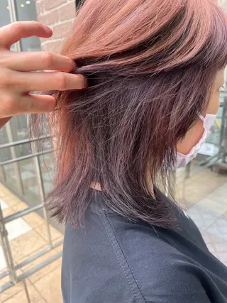 ミディアム カラー メンズ 久木原 ゆりのヘアスタイル