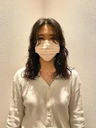 セミロング パーマ ショート& パーマ　坂本のヘアスタイル