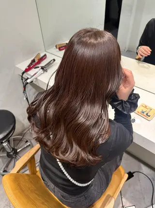 ロング カラー HANAME 原宿美容室のヘアスタイル