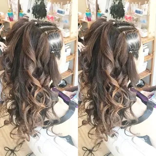 ロング ヘアアレンジ キッズ 早朝✨ヘアセット 着付け/清水玲歌のヘアスタイル