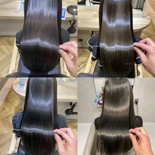 ロング フェイスレイヤー/ 小顔/髪質改善　関のヘアスタイル