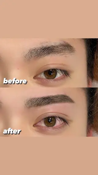 メンズ アイブロウ 鎗田 真優の眉毛・アイブロウイメージ