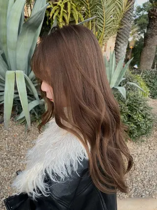 ロング カラー 🪞透けヘア髪質改善 艶ベージュ/nagiのヘアスタイル