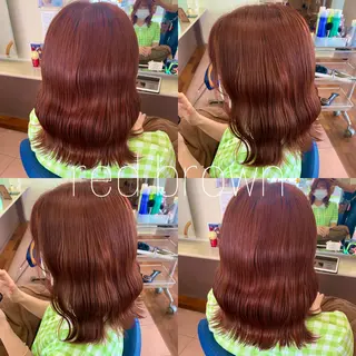 セミロング カラー 小澤 志穂のヘアスタイル