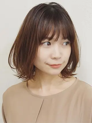 ミディアム パーマ 小顔ショート✁ ⁂Yukari⁂のヘアスタイル