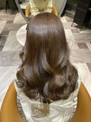 セミロング カラー 木屋元一/透明感 /前髪/ショートボブのヘアスタイル