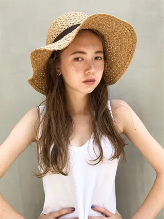 セミロング カラー ヘアアレンジ 薬剤付きシェアサロン 店長タチバナのヘアスタイル