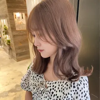 ミディアム カラー ヘアアレンジ🎀 yuuka 🤍のヘアスタイル