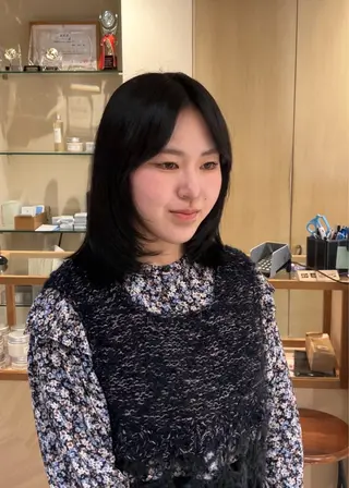 ミディアム カラー ヘアアレンジ 久野紗愛 【髪質改善　艶髪】のヘアスタイル