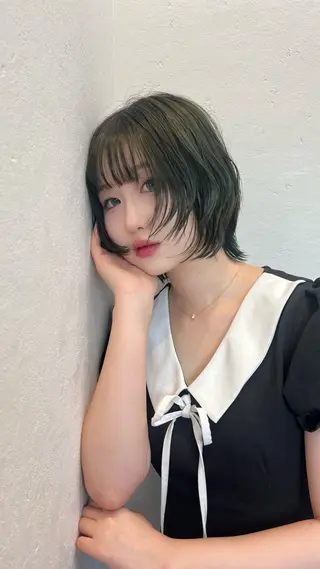 ショート カラー 柔らかい艶暖色 レイヤー🫧姫汝のヘアスタイル