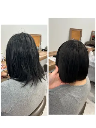 ミディアム no4ナチュラル戸祭所属・山越 美裕樹のヘアスタイル