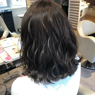 ミディアム カラー 金子 富士のヘアスタイル