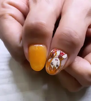 ショート カラー ネイル Nailsalon Calmeのネイルデザイン