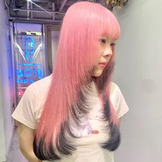 カラー 渋谷🎨ブリーチ特化 ×エクステ🎨レンのヘアスタイル