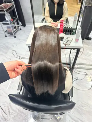 ロング 10月限定モニター 髪質改善美髪矯正のヘアスタイル