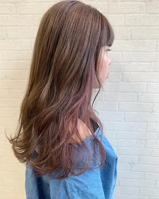 ロング カラー 立川 奈那子のヘアスタイル