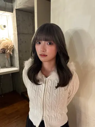 セミロング カラー NORA saya🍀のヘアスタイル