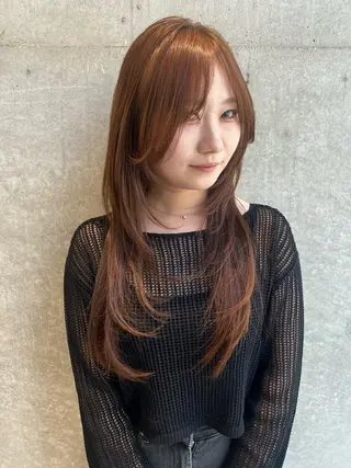 ロング カラー 吉沢遣人/レイヤー 艶カラー/抜け感のヘアスタイル