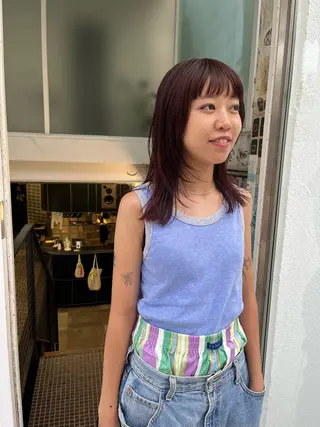 セミロング カラー eri kinjoのヘアスタイル