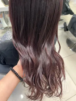 セミロング カラー 【暖色カラー特化】 中山由梨のヘアスタイル