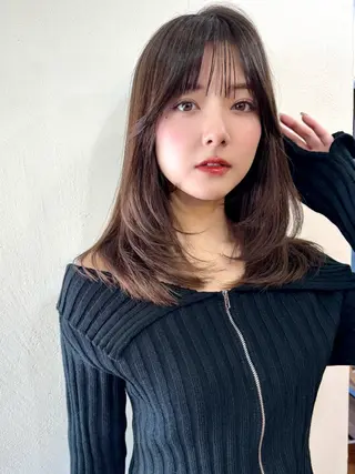 セミロング カラー 似合わせレイヤー 🇰🇷荒木洋文のヘアスタイル