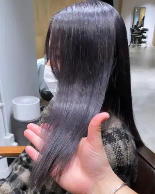 セミロング カラー レイヤー/ハッシュ 渋谷/サッタのヘアスタイル