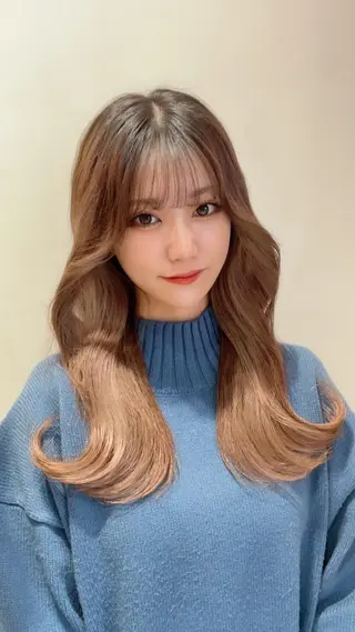 セミロング 顔周り特化/韓国ヘア /レイヤー/吉野幸大のヘアスタイル