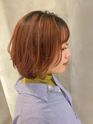 ショート カラー パーマ ヘアアレンジ 顔周りカット・相談 レイヤーも◎しずくのヘアスタイル