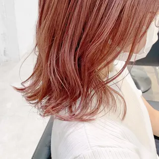 ミディアム カラー ヘアアレンジ 🫧透明感カラー/ ボブ/小笠原汐海🪽のヘアスタイル