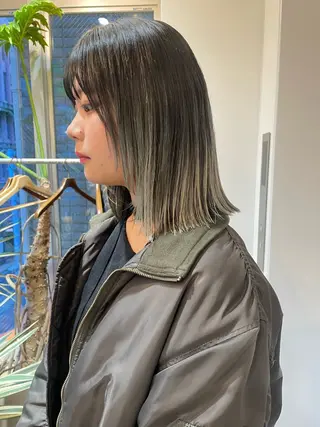 ミディアム カラー 狩野 羅夢のヘアスタイル