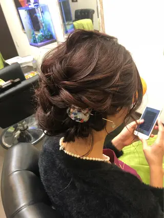ロング カラー ヘアアレンジ ilo レイナのヘアスタイル