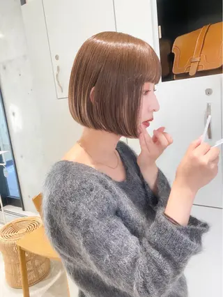 ショート カラー ボブ/ミニボブ 透明感カラーkadoのヘアスタイル