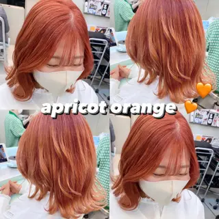 ミディアム カラー 岡野 静華のヘアスタイル