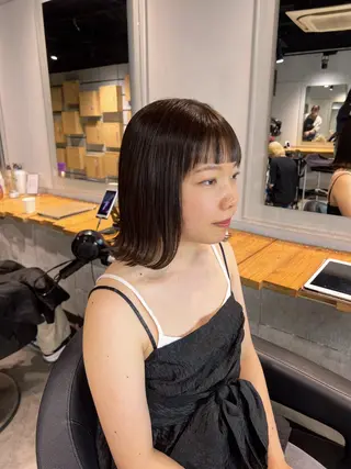 ショート カラー NANAMI🩵 大人可愛い韓国ヘアのヘアスタイル