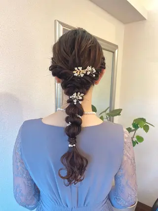 ロング カラー パーマ ヘアアレンジ yukimi .のヘアスタイル