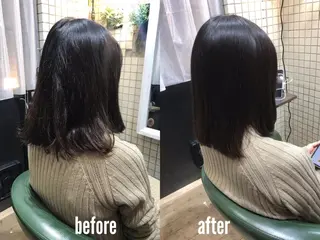 ミディアム 髪質改善＆縮毛矯正 三上大地のヘアスタイル
