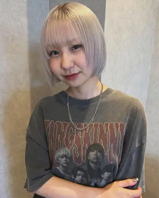 ショート カラー レイヤー/ハッシュ 三好悠生のヘアスタイル