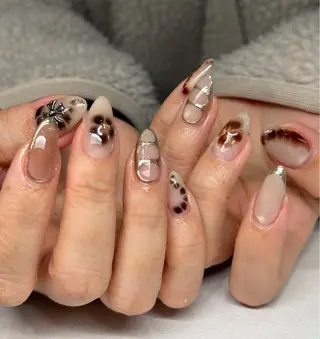 ネイル チップ長さ出し 専門店のネイルデザイン